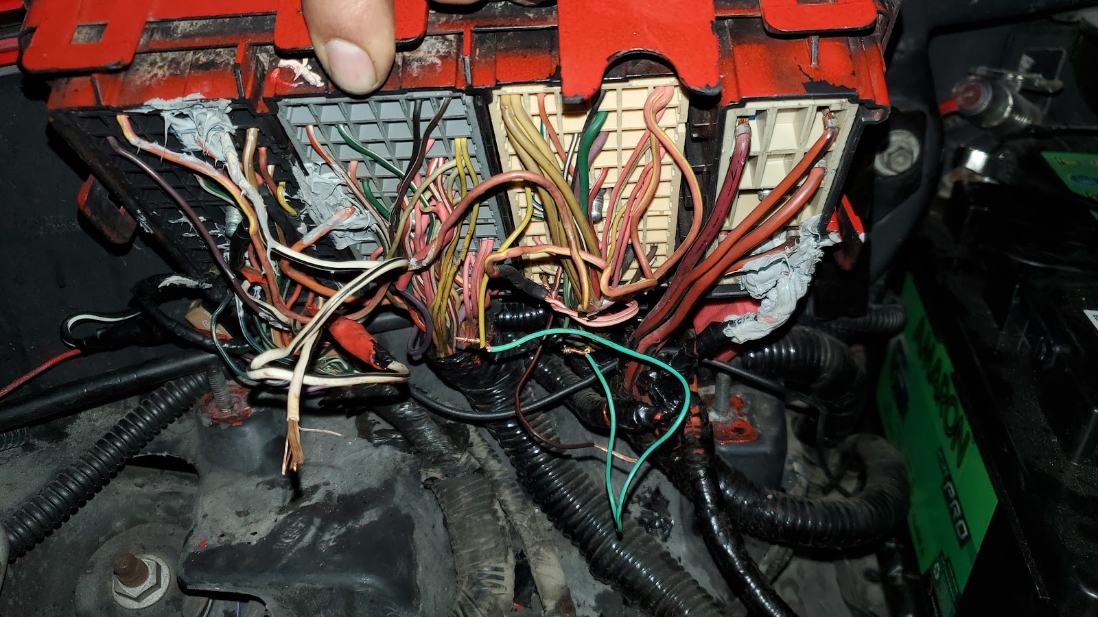 Car battery & car mechanic photo