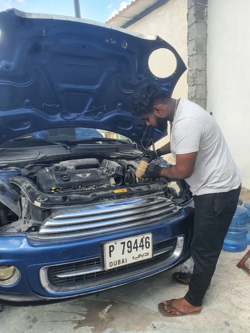 Green drive auto repair garage photo