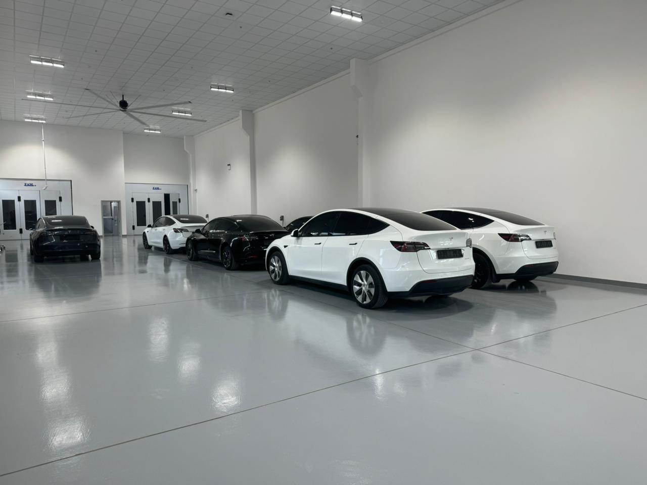 Tesla body shop photo