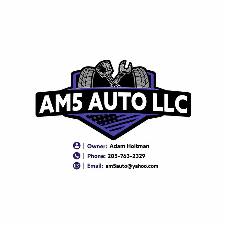 AM5 auto repair garage logo